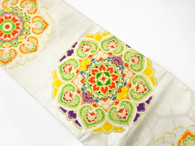 アンティーク　華紋織り出し袋帯（材料）